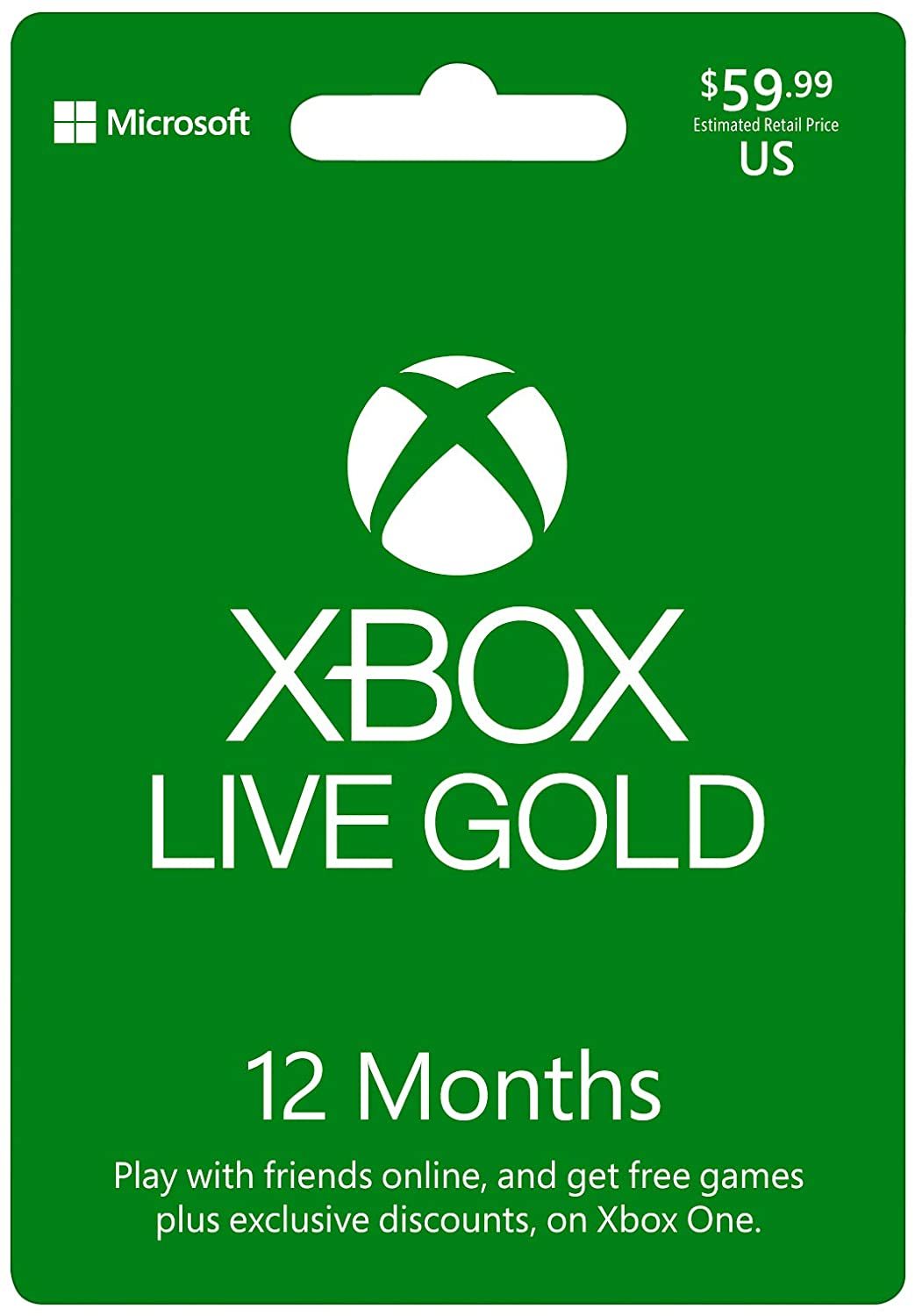 xbox live 12 month gold membership